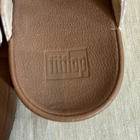 FITFLOP Sz 5 Front Toe Post Flip Flop Style Platform Slip On Slides Sandals - Picture 4 of 8